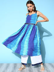 Royal Blue Digital Printed Kurta Palazzo Set-AHKUPZ-COMBO-490-FF