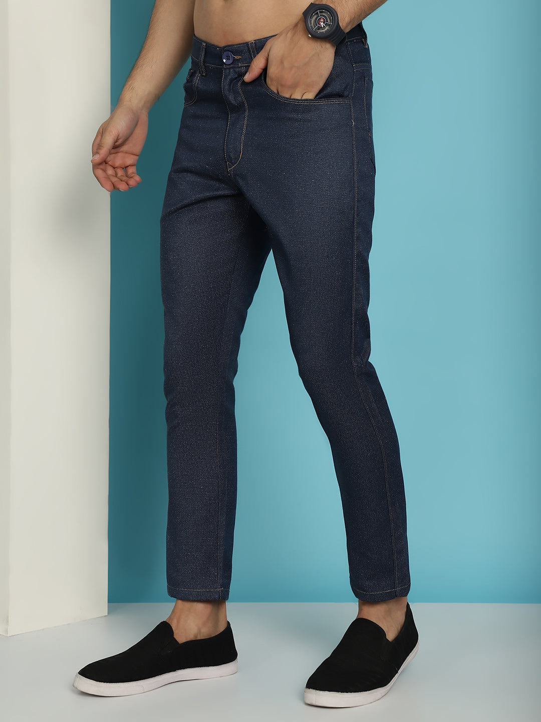 DesiQlo Men Trousers & Pants - Blue - FGP_277Navy_30