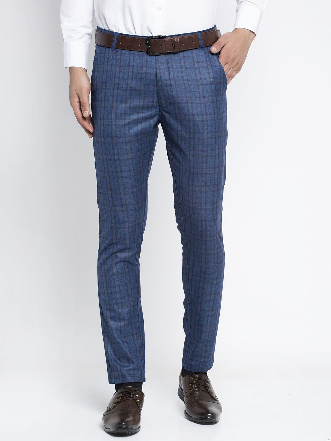 DesiQlo Men's Navy Formal Trousers ( FGP 261Navy )