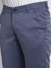 DesiQlo Men's Blue Cotton Solid Formal Trousers ( FGP 265Navy )
