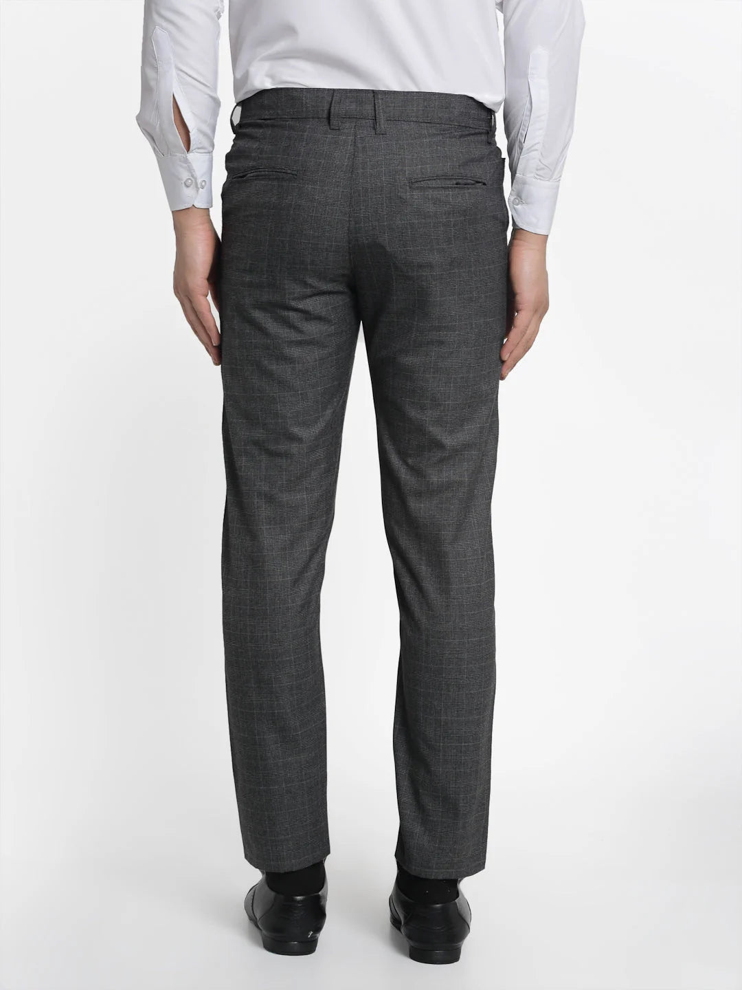 Indian Needle Men's Cotton Solid Formal Trousers | Cotton Pants