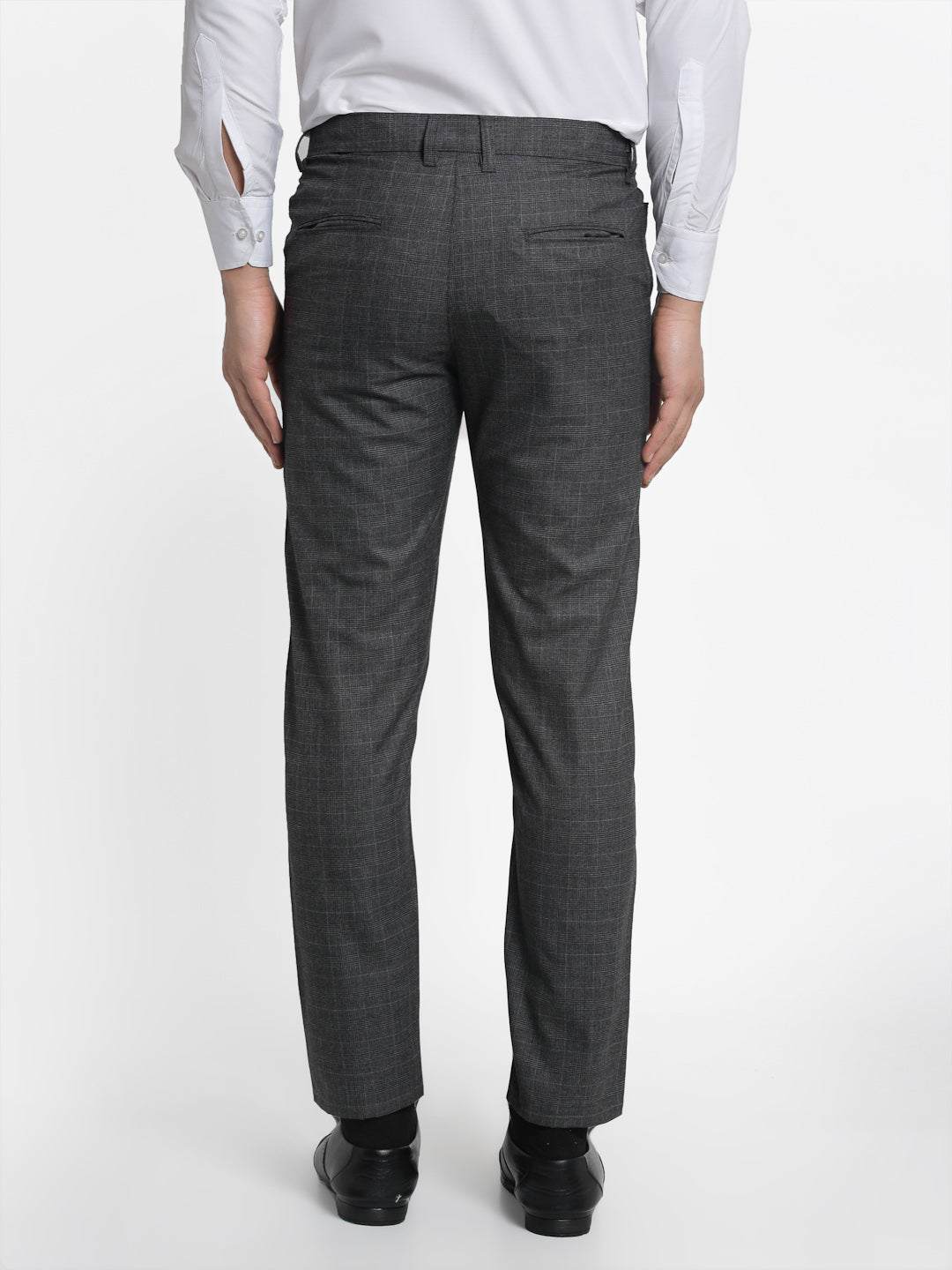 Indian Needle Men's Cotton Solid Formal Trousers | Cotton Pants