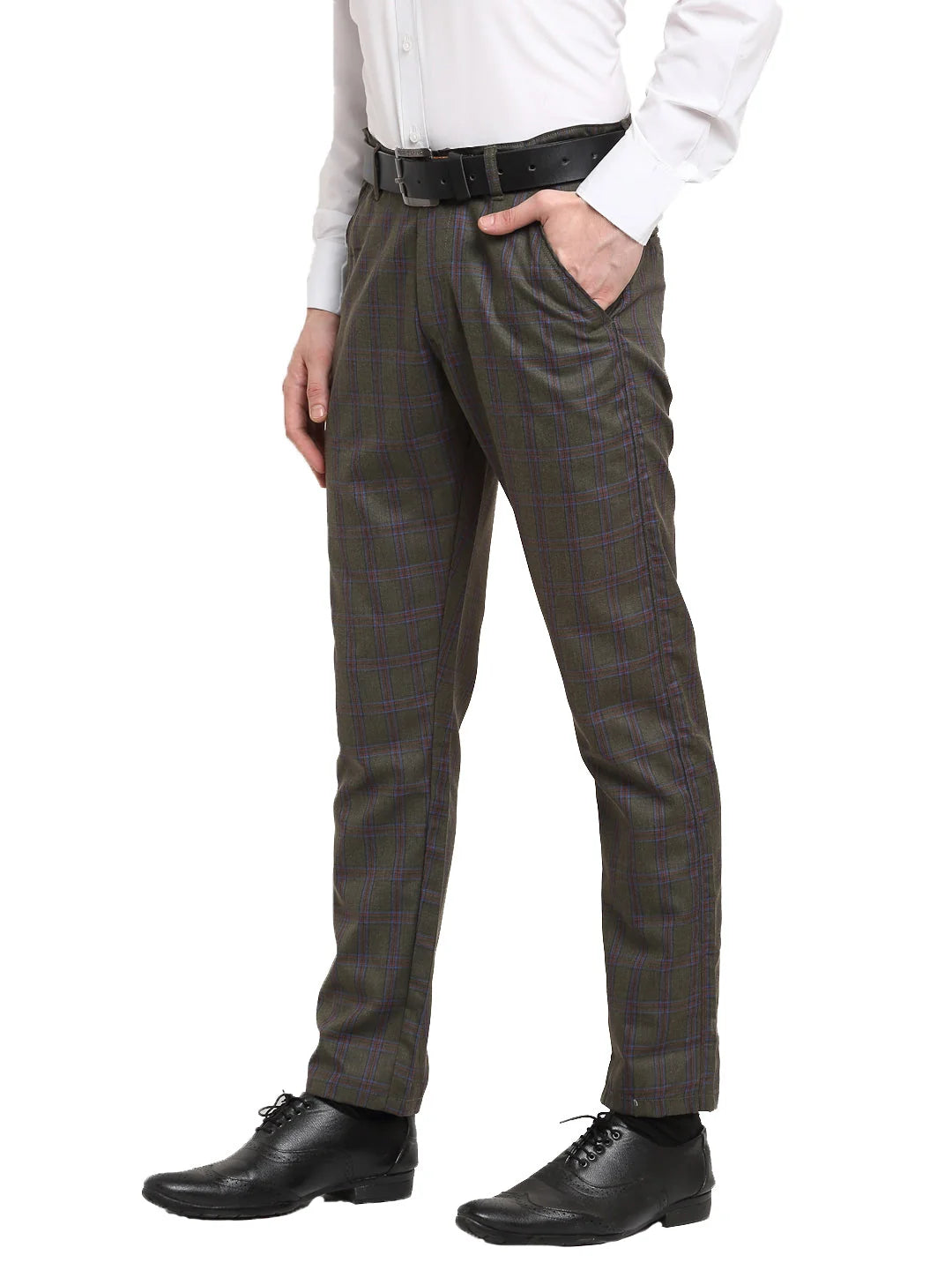 Black Formal Trousers for Men - Cotton Pants by Indian Needle