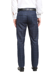 Indian Needle Men's Purple Cotton Solid Formal Trousers