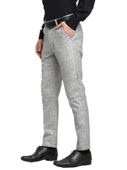 DesiQlo Men's Grey Cotton Solid Formal Trousers ( FGP 268Grey )