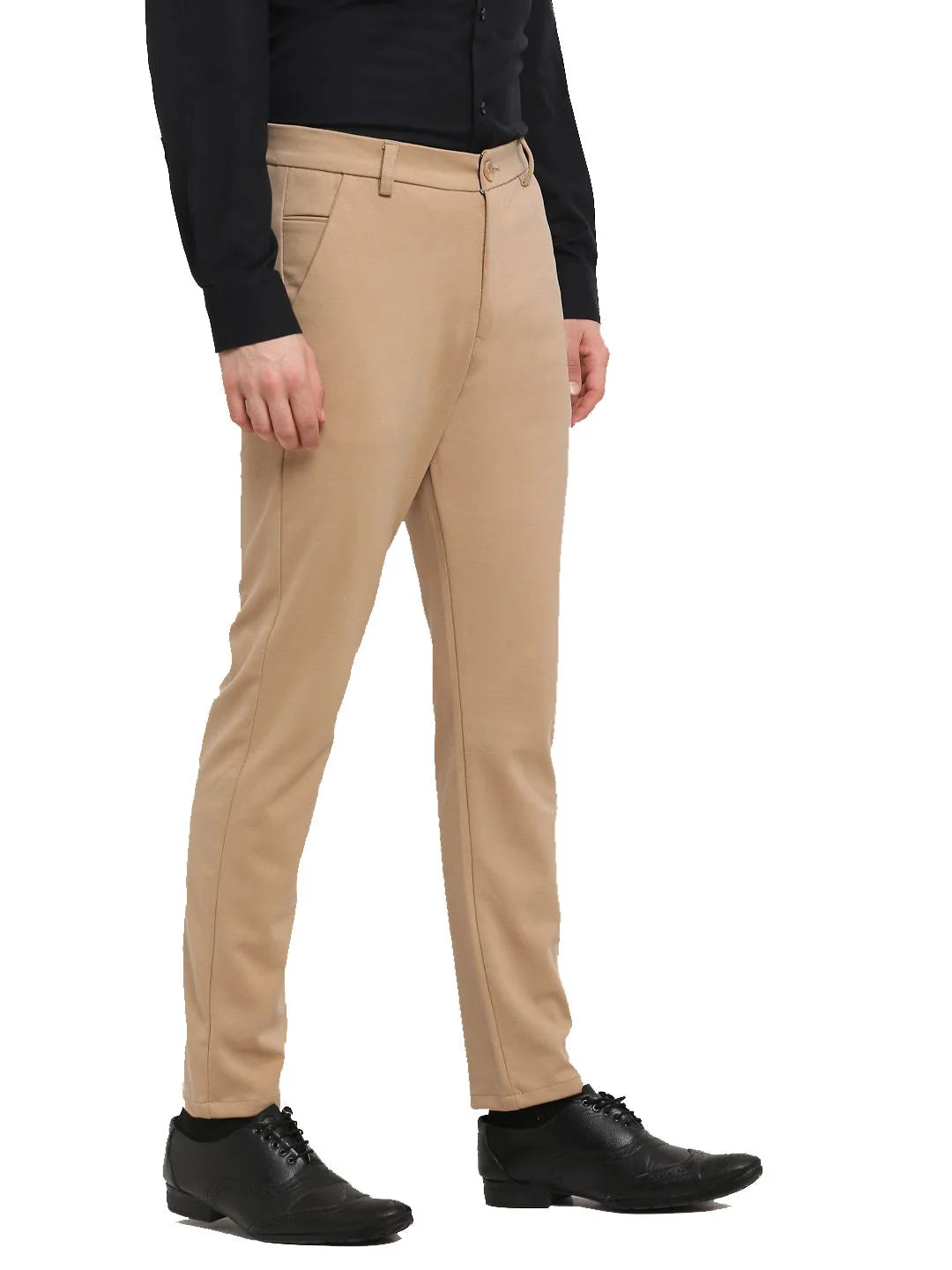 Trendy Indian Needle Men's Brown Formal Trousers - Cotton Pants