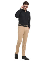 Indian Needle Men's Brown Formal Assorted Trousers