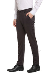 Indian Needle Men's Brown Formal Trousers