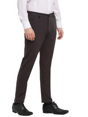Indian Needle Men's Brown Formal Trousers