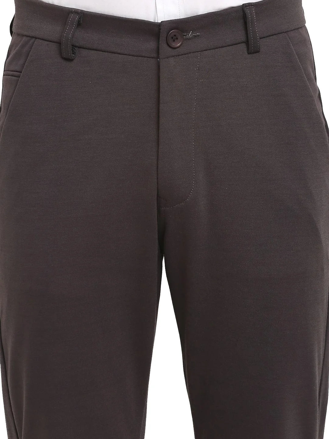 Trending Indian Needle Men's Brown Formal Trousers - Cotton Pants