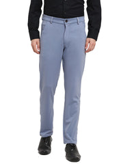 DesiQlo Men's Grey 4-Way Lycra Tapered Fit Trousers ( FGP 269Grey )