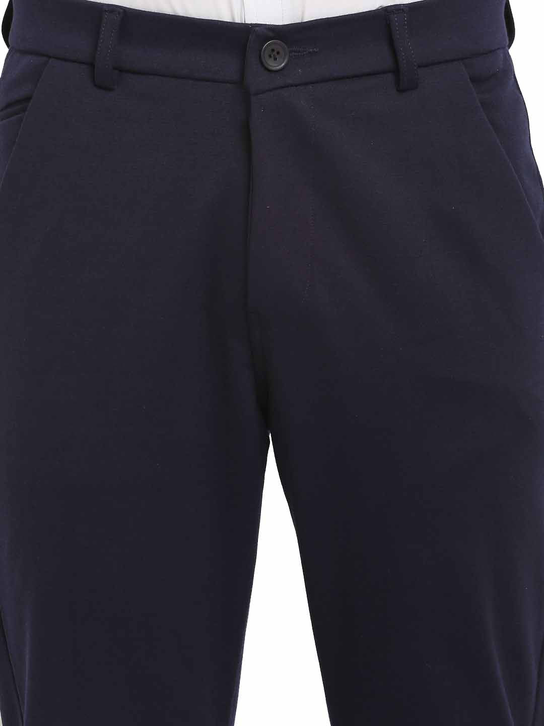Cream Formal Trousers for Men - Indian Needle Cotton Pants