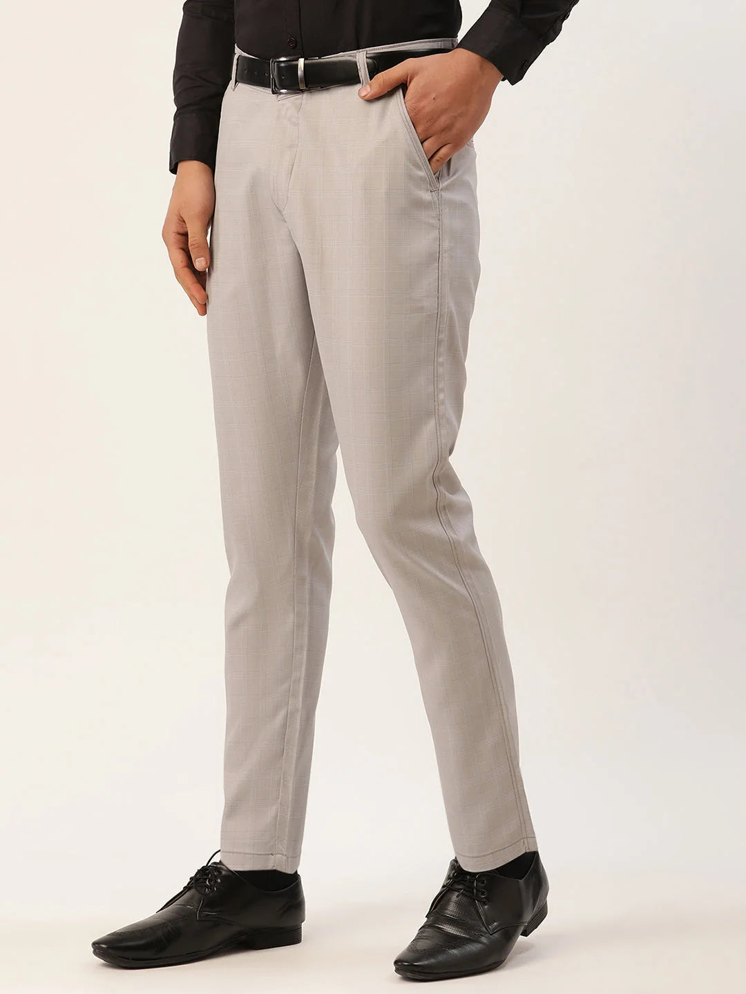 Men's Green Formal Trousers - Indian Needle Cotton Pants