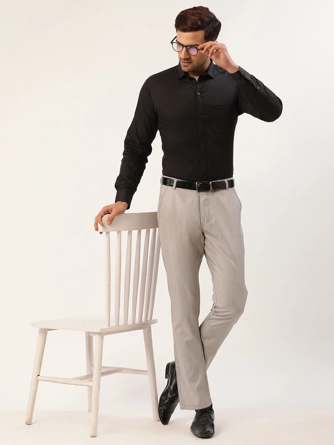 Men's Green Formal Trousers - Indian Needle Cotton Pants