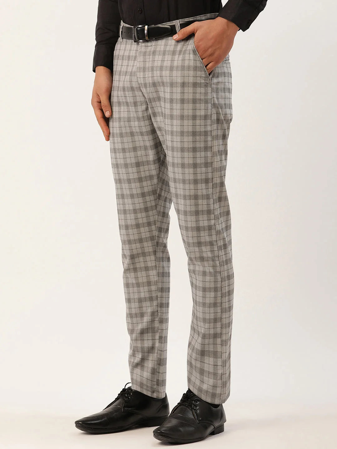 Indian Needle Men's Green Formal Trousers | Cotton Pants