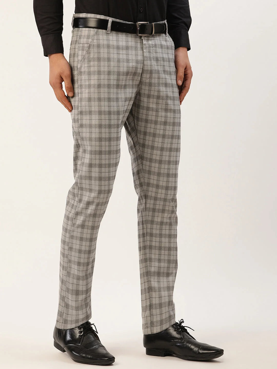 Indian Needle Men's Green Formal Trousers | Cotton Pants