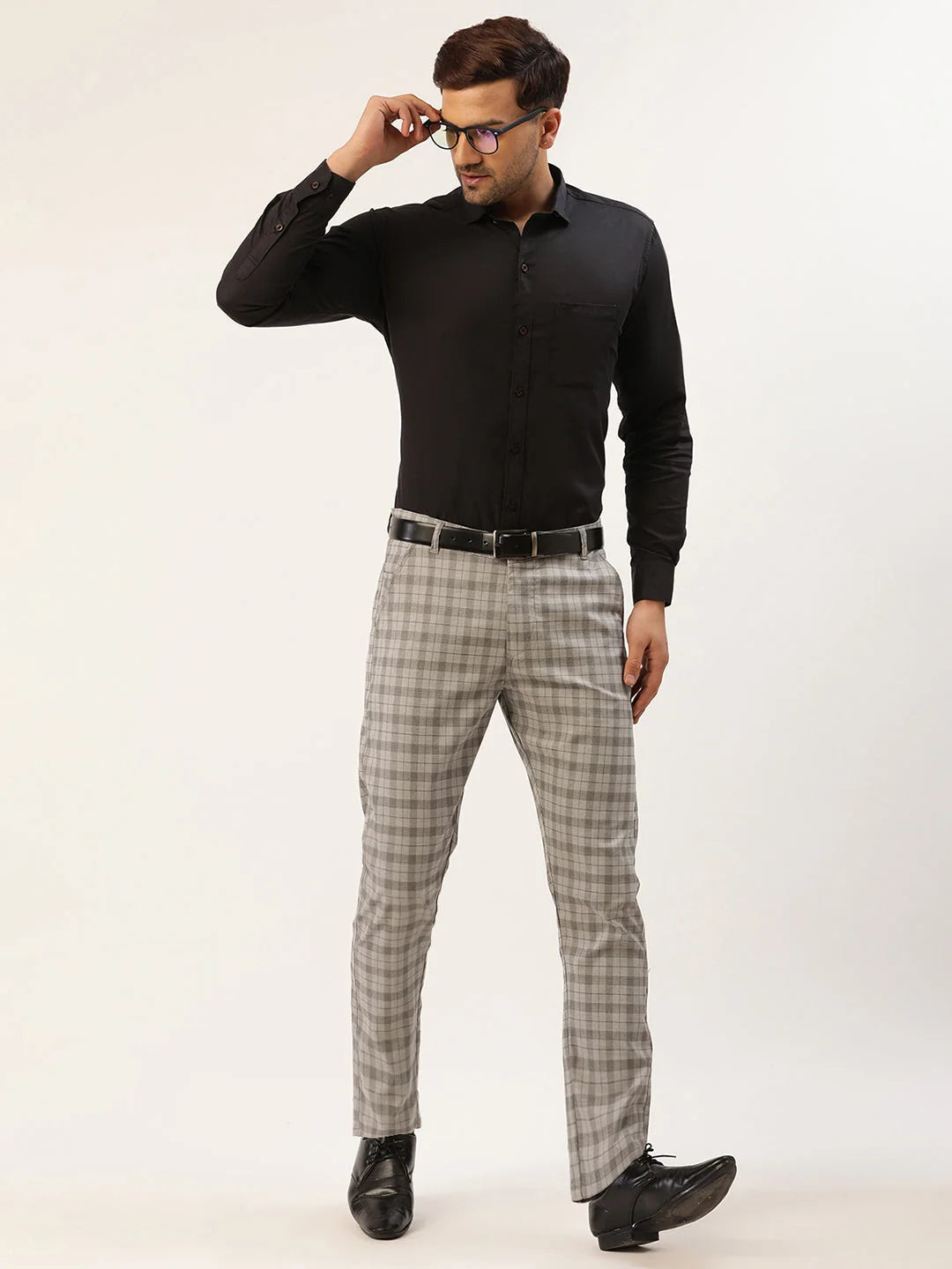 Indian Needle Men's Green Formal Trousers | Cotton Pants