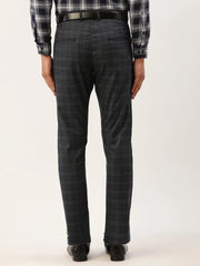 Indian Needle Men's Black Formal Trousers