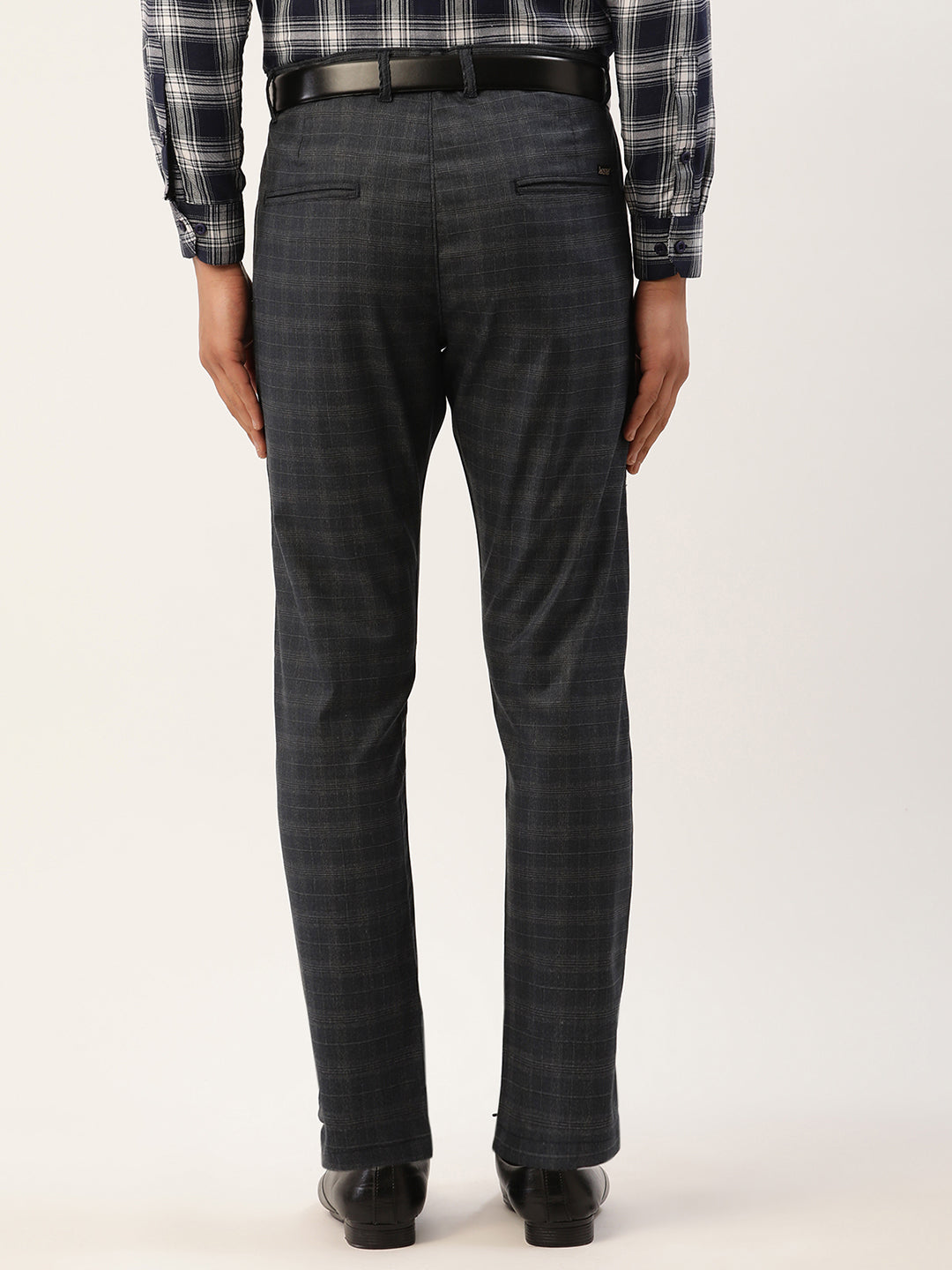 Indian Needle Men's Black Formal Trousers | Cotton Pants