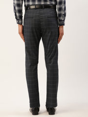 Indian Needle Men's Black Formal Trousers