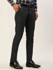Indian Needle Men's Black Formal Trousers