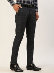 Indian Needle Men's Black Formal Trousers