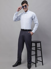 DesiQlo Men's Grey Tapered Fit Formal Trousers
