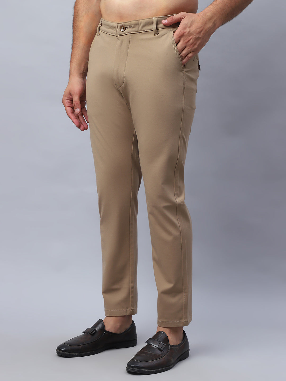 DesiQlo Men Trousers & Pants - Beige - FGP_279Beige_30