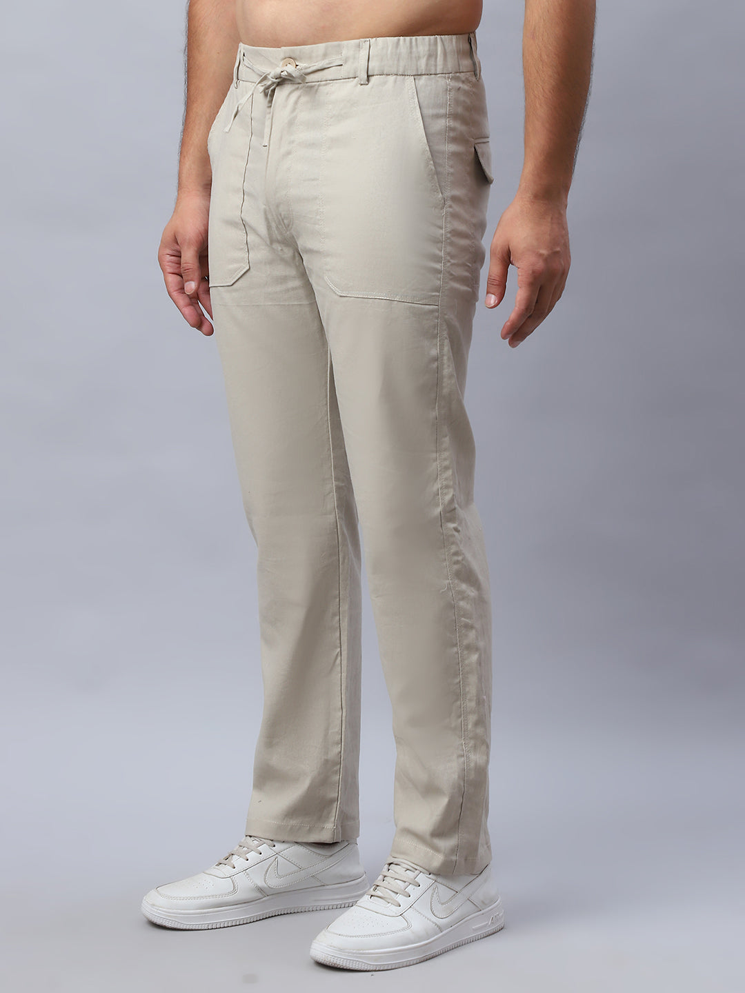 DesiQlo Men Trousers & Pants - Beige - FGP_280Cream_30