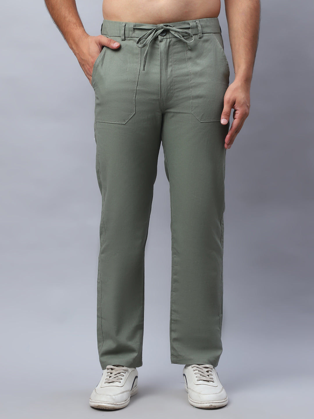 DesiQlo Men Trousers & Pants - Green - FGP_280Pista_30