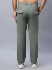 Straight Fit  Solid Trousers For Men ( FGP 280Pista )