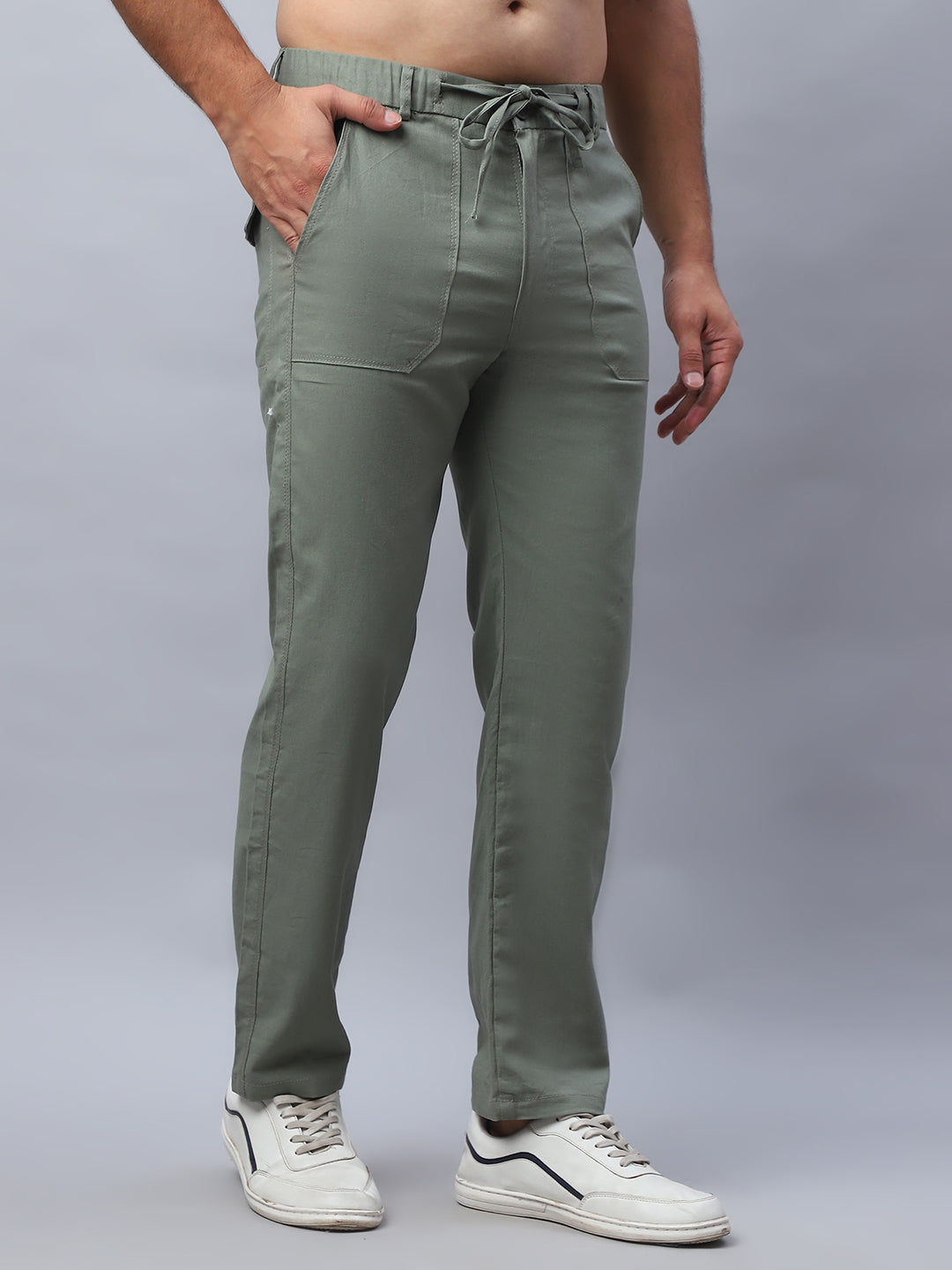 DesiQlo Men Trousers & Pants - Green - FGP_280Pista_30