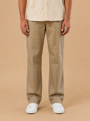 Solid Relaxed-Fit Cotton Korean Pants ( RDGP 304Beige )