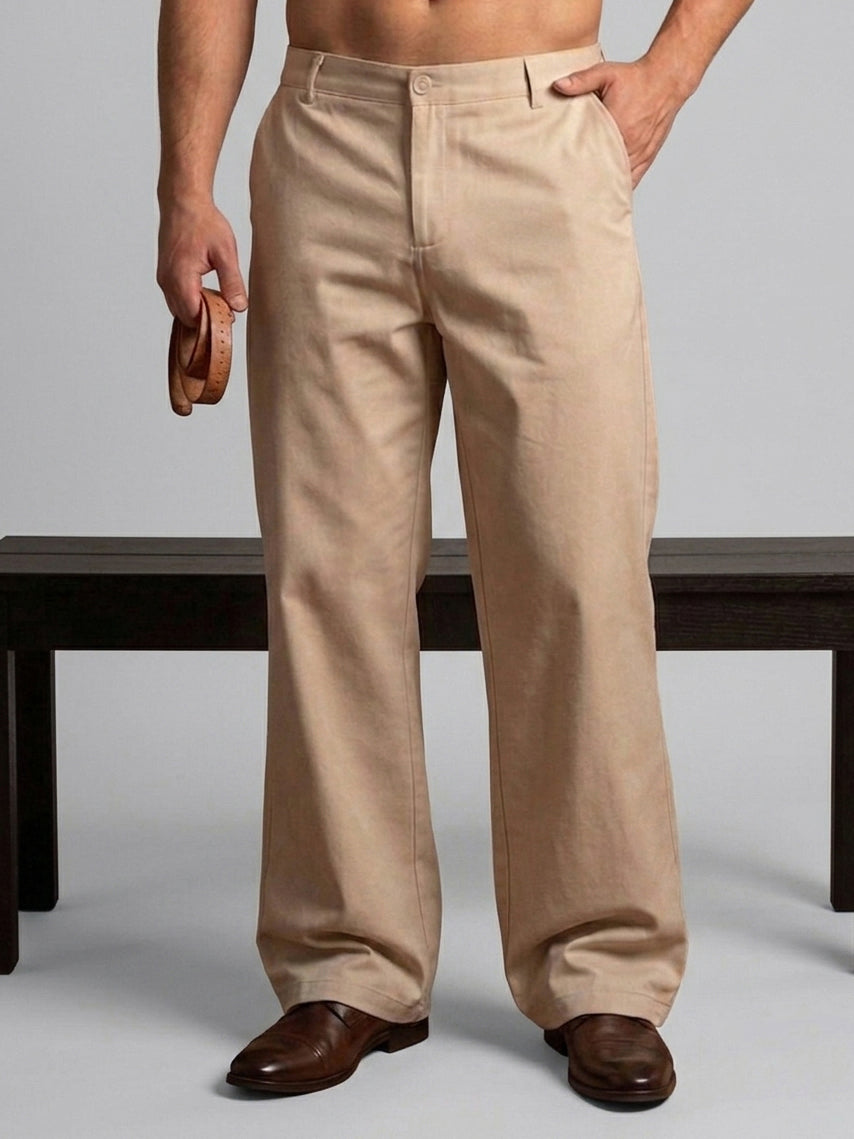 DesiQlo Men Solid Men Trousers & Pants - Multicolor - RDGP_305Cream