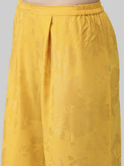 Mustard Yellow Printed Kurta Palazzo Set With Dupatta-AHKUDUPZ-Combo-250