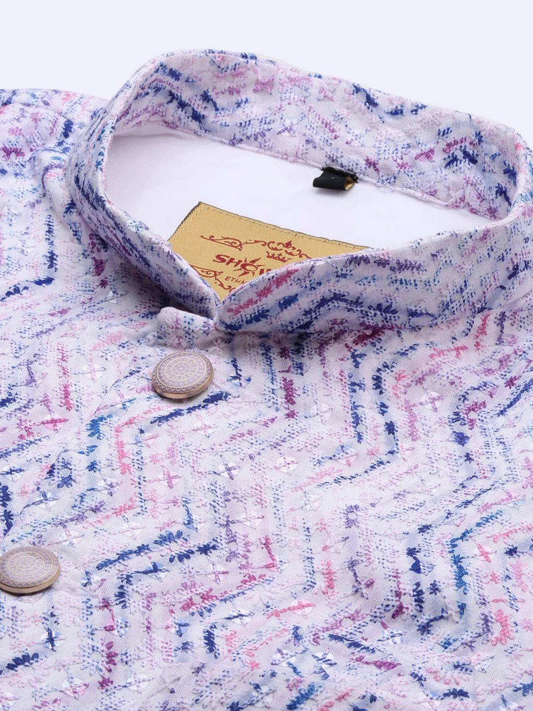 Purple Embellished Nehru Jacket | Stylish Mens Kurta Pajama Set