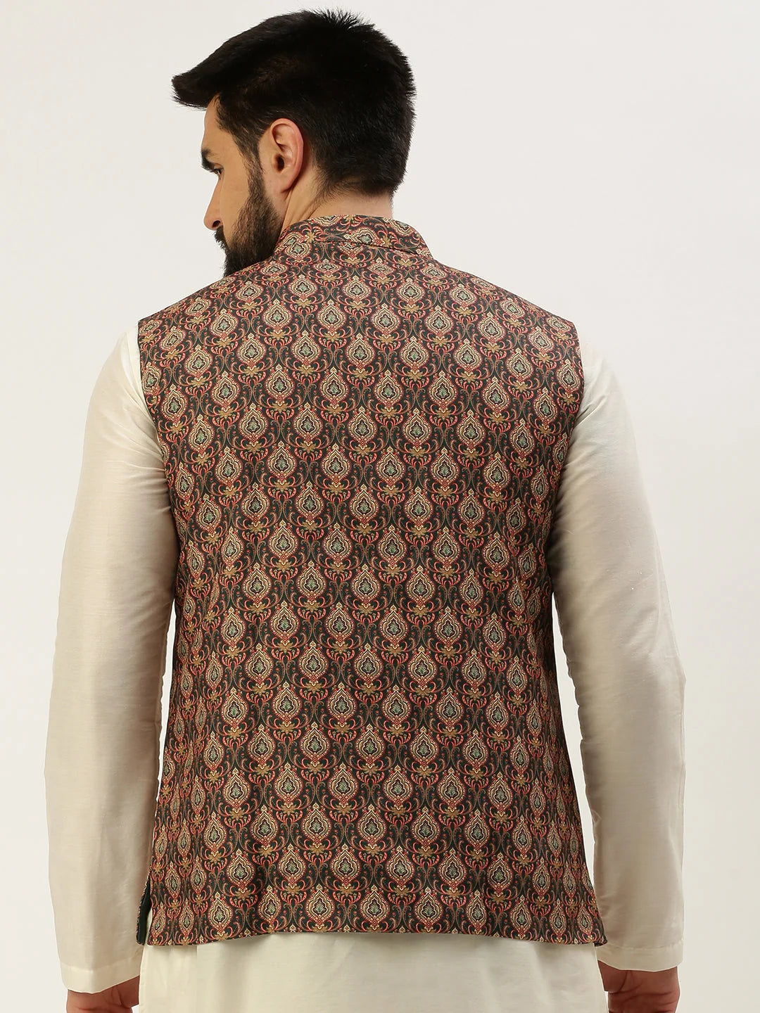 Multi Printed Nehru Jacket for Men | Kurta Pajama | Showoff