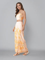 Women Off White Shoulder Straps Printed Smart Casual Co-Ords Set-GI-AHBLPZJK-COMBO-1148