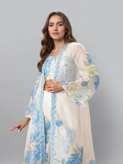 Women Off White Shoulder Straps Printed Smart Casual Co-Ords Set-GI-AHBLPZJK-COMBO-1149