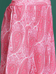 Women Pink Shoulder Straps Printed Smart Casual Co-Ords Set-GI-AHBLPZJK-COMBO-1150