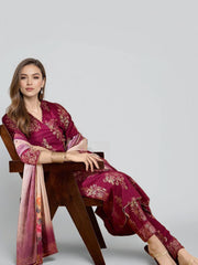 Women Purple Ethnic Printed Angrakha Kurta Set-GI-AHKUPNDU-COMBO-1146