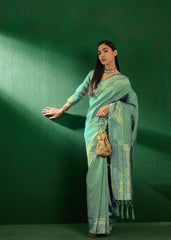 Womens Fashion Ethnic Pista Green Color Sarees-MLSHWSA1250PSG0ONE