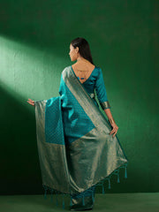 Womens Fashion Ethnic Blue Color Sarees-MLSHWSA1251BLU0ONE