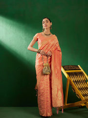 Womens Fashion Ethnic Peach Color Sarees-MLSHWSA1244PCH0ONE