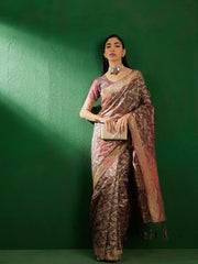 Womens Fashion Ethnic Grey Color Sarees-MLSHWSA1247GRY0ONE