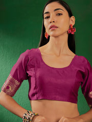 Womens Fashion Ethnic Burgundy Color Sarees-MLSHWSA1248BGY0ONE