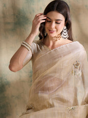 Womens Fashion Ethnic Beige Color Sarees-MLSHWSA1591BEI0ONE
