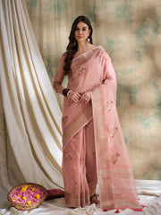 Womens Fashion Ethnic Pink Color Sarees-MLSHWSA1607PNK0ONE