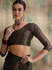 Womens Fashion Ethnic Coffee Brown Color Sarees-MLSHWSA1608CBR0ONE