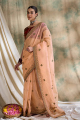 Womens Fashion Ethnic Peach Color Sarees-MLSHWSA1614PCH0ONE